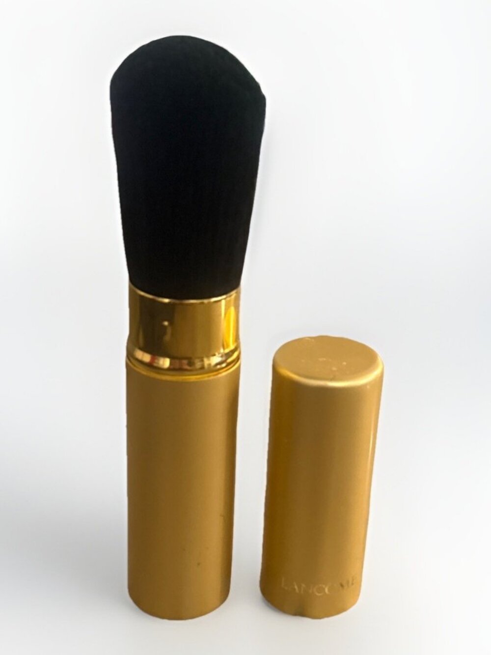 Lancôme Makeup Brush Blush Powder Blender Gold Case Push Up Travel Purse Bronzer